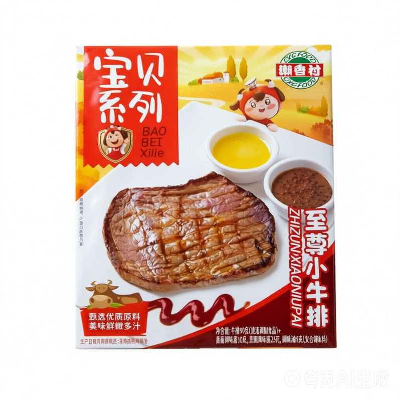 潮香村至尊小牛排90g盒装