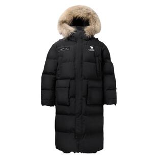 骆驼女装羽绒服长款过膝冬季2025防风保暖大毛领连帽羽绒外套