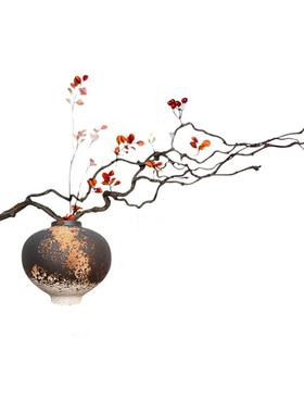 侘寂风玄关陶罐花瓶装饰摆件民宿