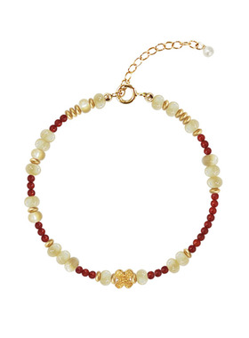 dellamo陌上花开红玛瑙手链女小众高级感手串配饰复古新中式国风