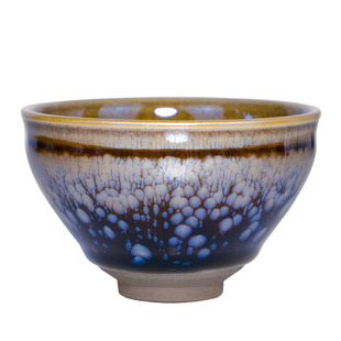 宋风居暨国平名师花雕建盏主人杯手工铁胎功夫茶杯陶瓷茶盏茶具