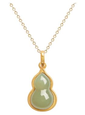 其他十字链女小胡芦玉吊和田项链