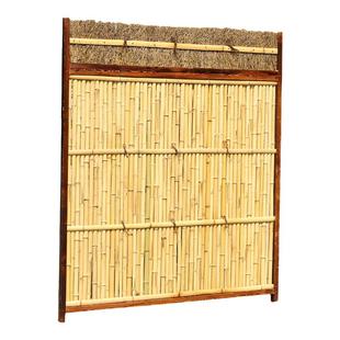 日式庭院围墙护栏室外竹子篱笆围栏花园竹排栅栏户外屏风隔断围挡