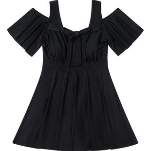 泳衣女款胖MM大码游泳衣连体裙式保守遮肉显瘦2026新款高级感泳装