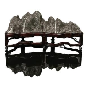 新中式灵璧太湖幽兰石高山流水靠山型假山子搁笔架山石头装饰摆件