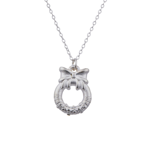 顺庆银楼S999纯银在逃公主蝴蝶结俏铃项链足银新中式国潮民族风