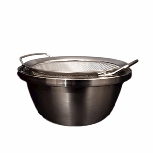 不锈钢过滤网筛洗米筛淘米器洗芝麻神器家用漏盆套装洗菜盆沥水篮