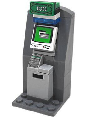 ATM提款机MOC积木摆件城市扩展