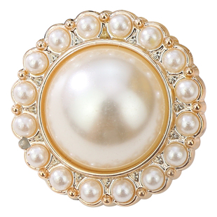 高档小香风纽扣珍珠猫眼石百搭大衣毛衣西装外套扣子塑料服饰配件