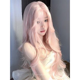 Alicegarden假发女长发网红lolita时尚前额蕾丝jk中分刘海长卷发