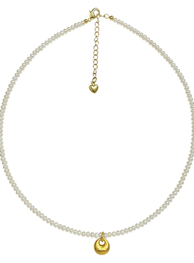 感恩回馈 天然强光baby珍珠古法沙金葫芦福袋项链轻奢小众毛衣链