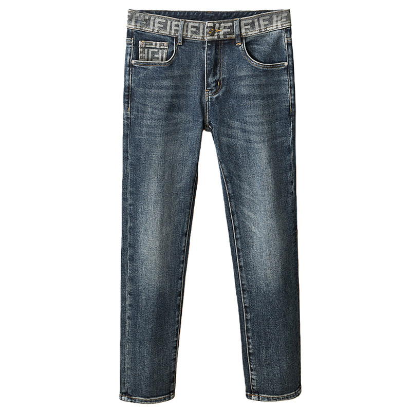 高级感夏季牛仔裤男薄款修身小脚