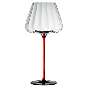 高级感轻奢红领结勃艮第葡萄酒杯高颜值红酒杯高档家用水晶高脚杯