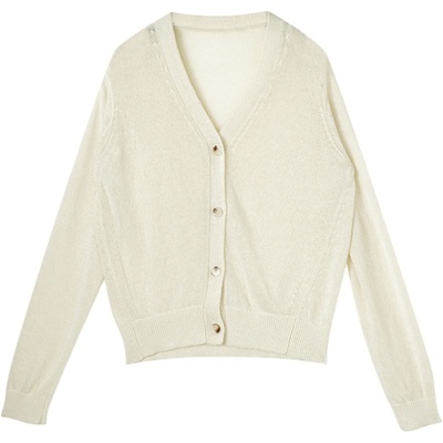 前世今生单排多扣V领开衫