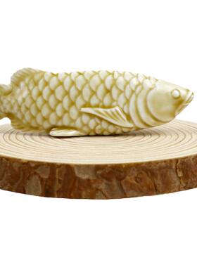 招财金龙鱼陶瓷摆件景观鱼摆设