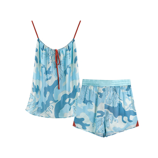 一茧一丝2026新款真丝睡衣套装女吊带短裤丝绸家居服桑蚕丝高级感