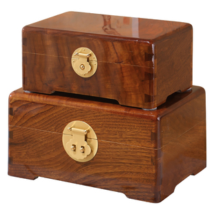 香樟木箱子独板老料老樟木小箱子首饰盒证件盒箱子实木收纳盒内衬