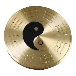 八卦镜门口太极铜镜真品纯铜镜子五行阴阳八挂镜家用大门风水法器