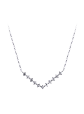 Mixx靡诗925纯银星光线条系列锁骨链精致百搭项链