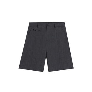 【商场同款】mithworld沵媞 芝麻绒呢直筒西装裤子中裤新款女装