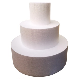 高密度泡沫圆柱体实心翻糖裱花练习道具正方定制超大形蛋糕胚模型