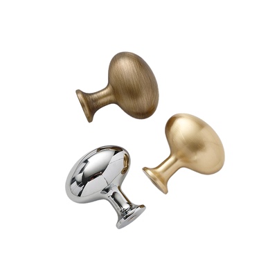 法式复古黄铜椭圆形柜门拉手