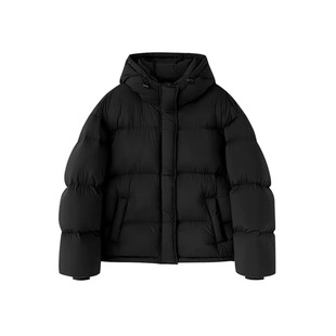 三星95白鸭绒羽绒服女短款2024新款冬季加厚连帽保暖面包服外套