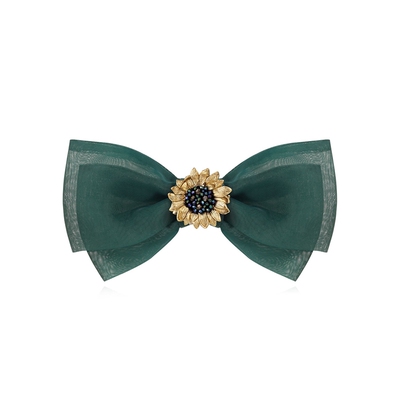 梵高原创矿彩工艺顶夹水晶蝴蝶结