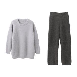 安之伴秋冬季珊瑚绒睡衣男大码加绒加厚保暖外穿半边绒家居服套装