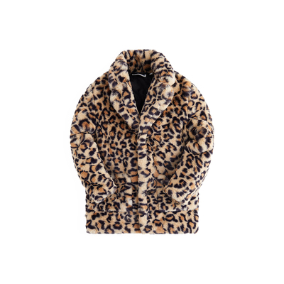 Kith Kids儿童装豹纹毛绒罗伊斯大衣外套｜正品现货