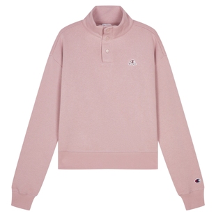 Champion冠军加绒卫衣女2025冬季新款立领按扣秋冬上衣女保暖美式