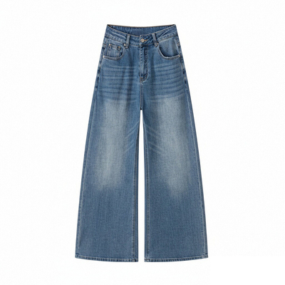 胖mm特大码高腰学生喇叭阔腿裤子