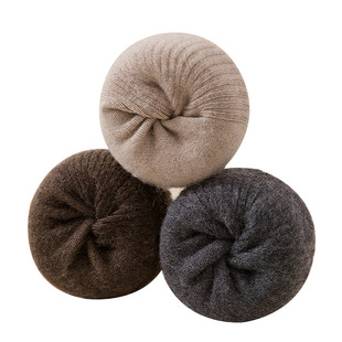 羊毛小腿袜子女款冬季加厚保暖高筒袜压力显瘦防滑加长筒拼色长袜