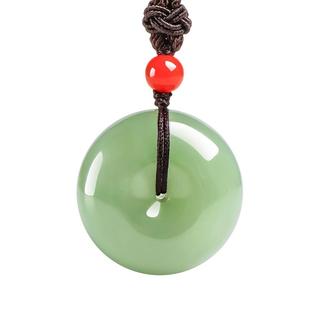 印象眸和田玉平安扣晴水吊坠男女款油润玉石玉坠项链送家人礼物
