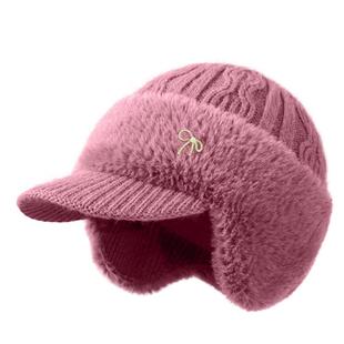 中老年人妈妈帽子女冬季老人奶奶老太太冬帽护耳加绒厚保暖毛线帽