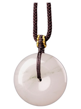 保真平安扣吊坠项链情侣玉石挂坠