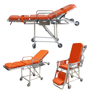 医用救护车急救担架床可折叠自动上车推车多功能120椅子式进电梯