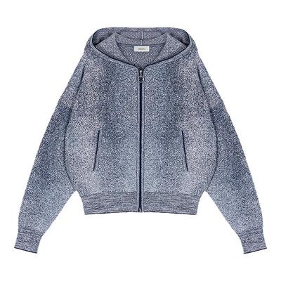 CRUSH Collection2025年早秋新款轻盈棉牛仔连帽开衫女士短外套