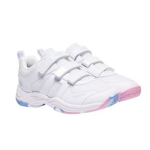 川崎专业儿童羽毛球鞋防滑减震轻量透气小学生运动鞋便捷魔术贴