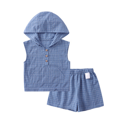 modomoma男童套装夏季薄款痞帅