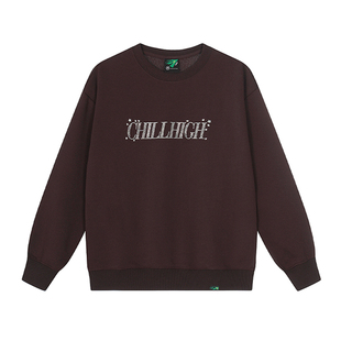 ChillHigh秋高 星星闪钻水钻 美式基础款卫衣松弛感BOXY短宽版型