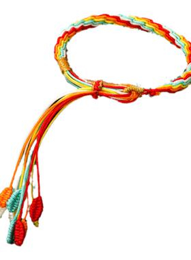 2026年五彩绳手链女宝宝儿童新生婴儿红手绳手工编织送女朋友礼物