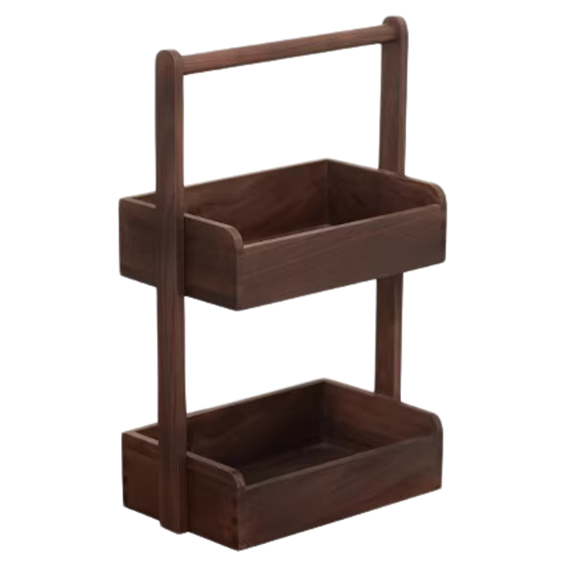 黑胡桃实木宠物用品收纳玩具物品猫粮罐头零食置物架狗粮阳台多层