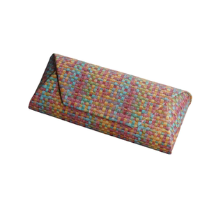 日系轻便草编高级感近视眼镜墨镜眼镜盒高颜值简约复古便携收纳包