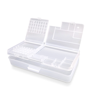 两层手机维修元件盒主板零件螺丝配件收纳盒多功能塑料盒子双层
