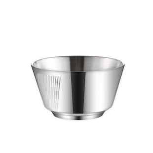 加厚食品级304不锈钢碗双层防烫隔热商用餐厅饭碗家用韩式小汤碗