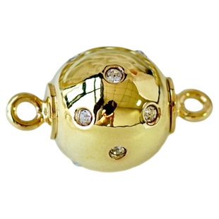 怡悦进口圆形配钻磁吸扣珍珠手串项链串珠手链扣头diy配件材料