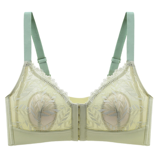 前扣内衣女夏季薄款大胸显小胸超薄聚拢收副乳防下垂兔耳朵文胸罩