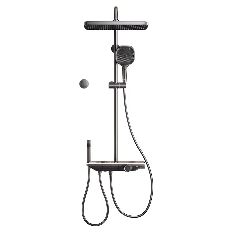 潜水艇全铜数显智能花洒套装