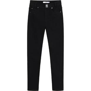 CALVINLUO 黑色紧身牛仔裤九分铅笔裤 经典系列 001 秦岚同款